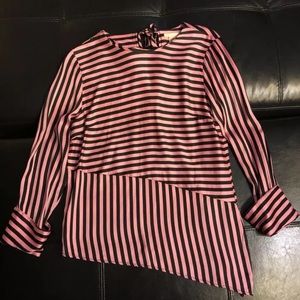 H&M Shirt Pink And Black Stripes Women’s